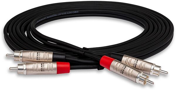 Hosa HRR-000X2 Pro Dual REAN RCA to RCA Stereo Interconnect Cable, 100 foot, HRR-100X2, Action Position Back