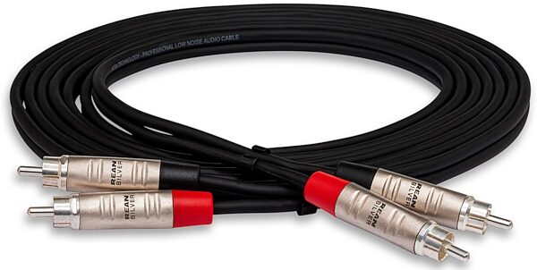 Hosa HRR-000X2 Pro Dual REAN RCA to RCA Stereo Interconnect Cable, 50 foot, HRR-050X2, Action Position Back