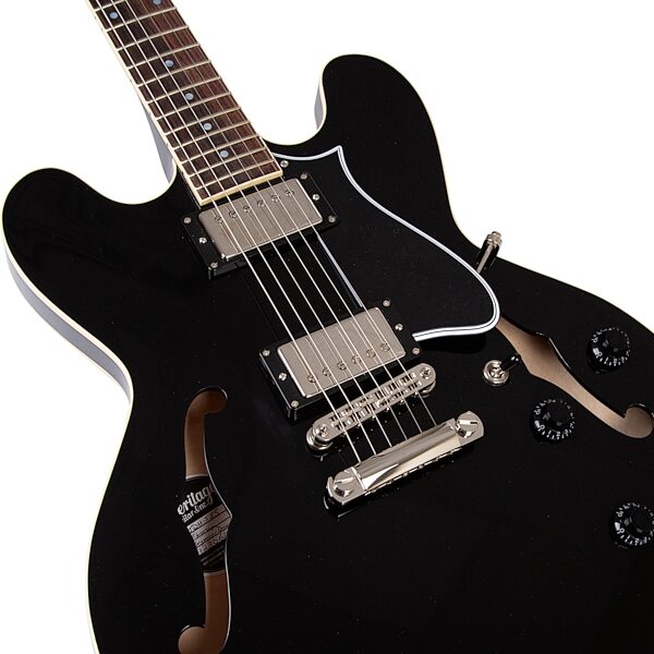 Heritage Standard H-535 Semi-Hollowbody Electric Guitar, Ebony, Action Position Back