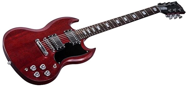 Gibson 2017 HP SG Special Electric Guitar (with Gig Bag), Satin Cherry Closeup