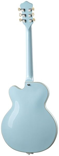 Hofner HVS-CLBLO Verythin Single Cutaway Electric Guitar (with Case), Light Blue - Back