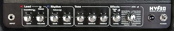 Kustom HV30 Guitar Combo Amplifier (30 Watts, 1x12 in.), Control Panel