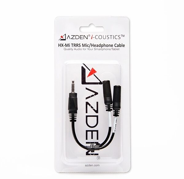 Azden HX-Mi TRRS Audio Adapter Cable for Smartphones and Tablets, Main