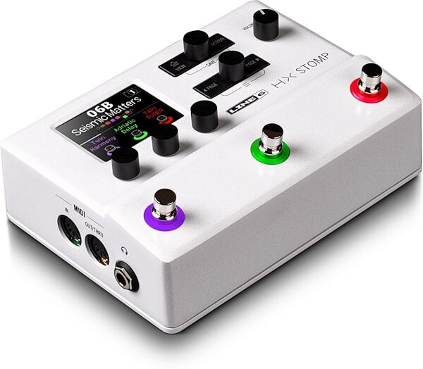 Line 6 HX Stomp Multi-Effects Processor Pedal, Stomptrooper White, Limited Edition Model, Warehouse Resealed, Main Side