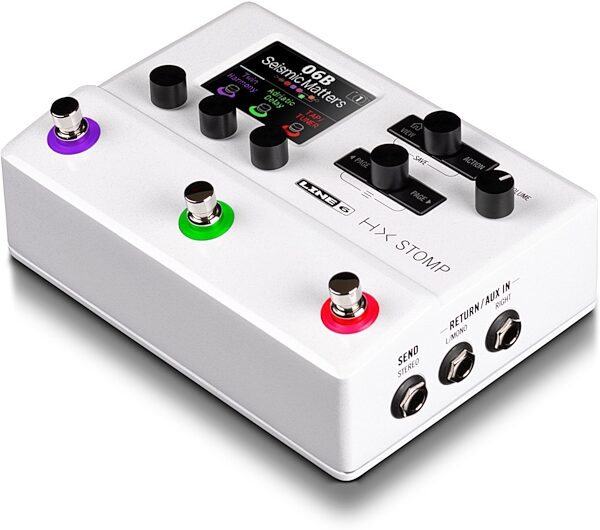 Line 6 HX Stomp Multi-Effects Processor Pedal, Stomptrooper White, Limited Edition Model, Main Side