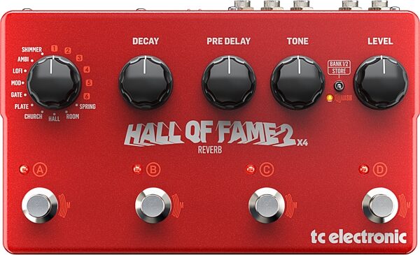 TC Electronic Hall of Fame 2X4 Reverb Pedal, Action Position Back
