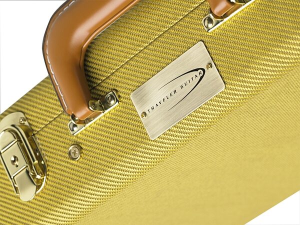 Traveler Guitar Hardshell Case, Tweed Closeup