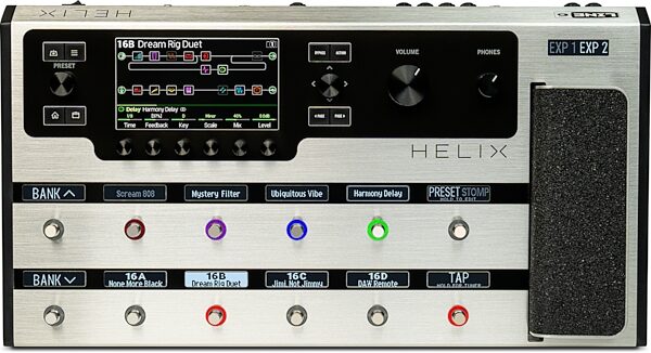 Line 6 Helix Floorboard Limited Edition Platinum Amp and Effects Processor Pedal, New, Action Position Back