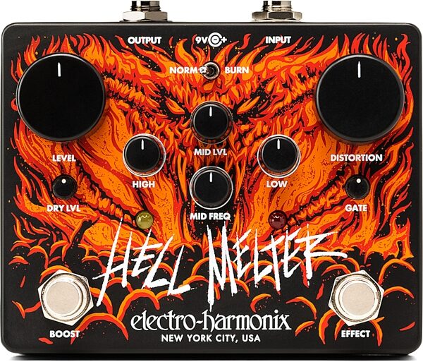 Electro-Harmonix Hell Melter Distortion Pedal, New, Main