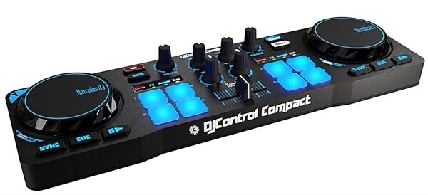 Hercules DJControl Compact DJ Controller, Angle
