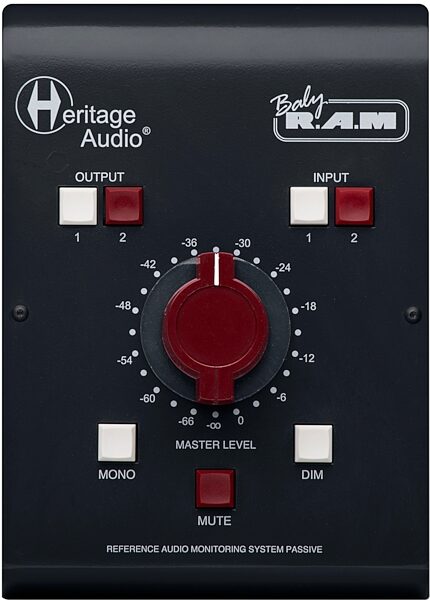 Heritage Audio Baby RAM Passive Monitor Controller, New, Action Position Back