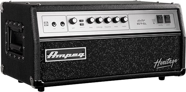 Ampeg Heritage Series SVT-CL Classic Bass Amplifier Head (300 Watts), Left Angle
