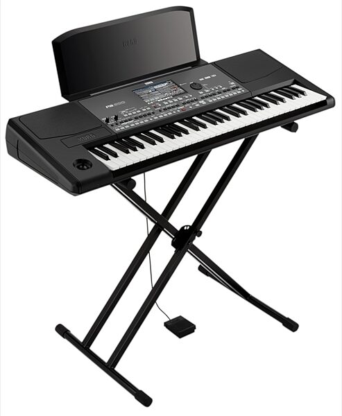 Korg Pa600 Arranger Workstation Keyboard, 61-Key, New, Shown with Optional Accessories