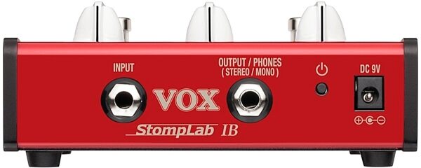 Vox StompLab 1B Modeling Bass Guitar Effects Pedal, Rear