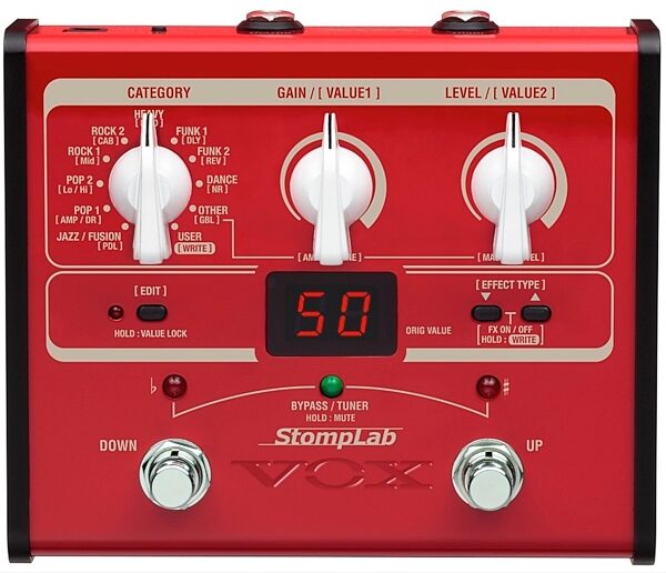 Vox StompLab 1B Modeling Bass Guitar Effects Pedal, Main