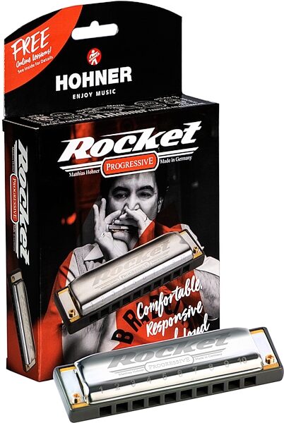 Hohner Rocket Harmonica, Key of A, Box