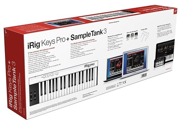 IK Multimedia iRig Keys Pro and SampleTank 3 Package, Angle