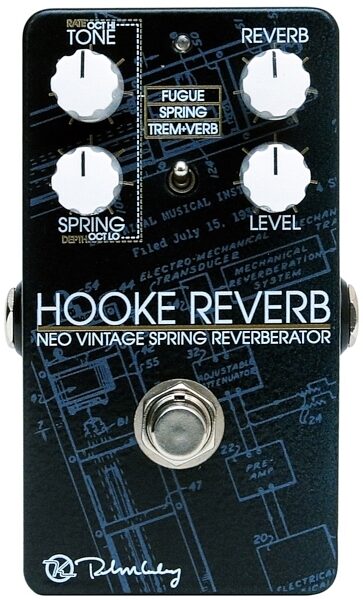 Keeley Hooke Spring Reverb Tremolo and Fugue Pedal, New, Main