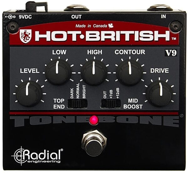 Radial Tonebone Hot British V9 High Gain Distortion Pedal, Main