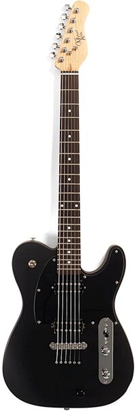 Michael Kelly Hybrid 55T Electric Guitar, Black Satin, with Gig Bag, Main