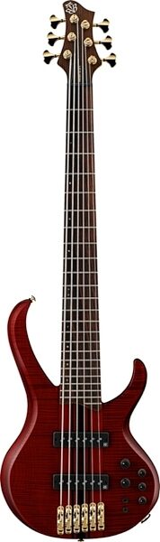 Ibanez BTB1406E Premium Electric Bass, 6-String with Gig Bag, Deep Rose Flat
