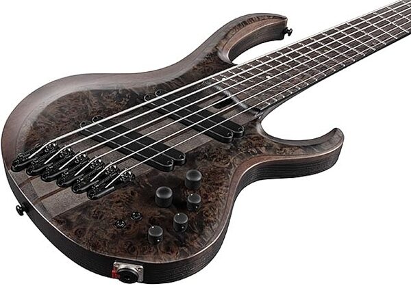 Ibanez BTB806MS Multi Scale Bass Guitar, 6-String (with Case), Transparent Gray, Action Position Back