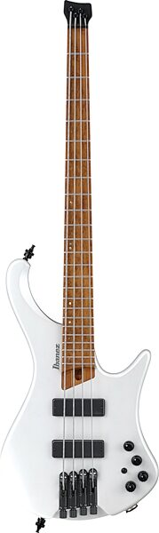 Ibanez EHB1000 Bass Guitar (with Bag), Pearl White Matte, Blemished, Action Position Back