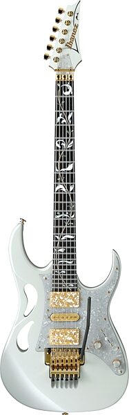 Ibanez Steve Vai PIA Electric Guitar (with Case), Stallion White, with Case, Action Position Back