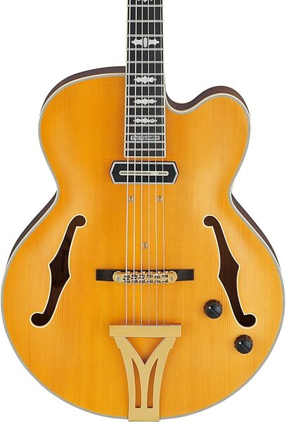 Ibanez PM3C Pat Metheny Electric Guitar (with Case), Natural Amber Low Gloss, Action Position Back