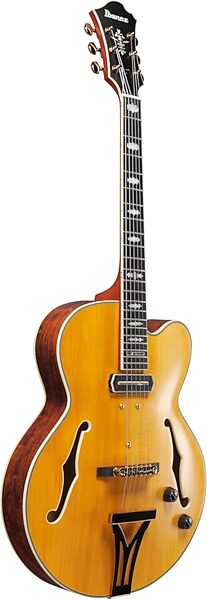 Ibanez PM3C Pat Metheny Electric Guitar (with Case), Natural Amber Low Gloss, Action Position Back