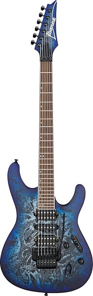 Ibanez S770 Electric Guitar (with Gig Bag), Cosmic Blue Frozen Matte, Action Position Back