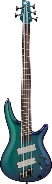 Ibanez Bass Workshop SRMS725 Multi Scale Bass Guitar, Blue Cham, Action Position Back