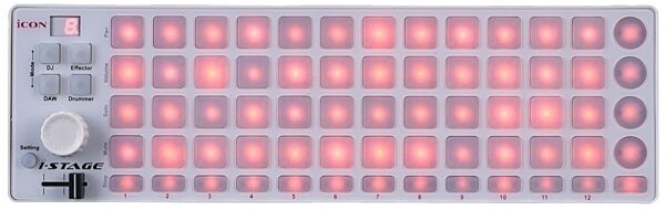Icon iStage Mini USB MIDI Matrix Live Controller, White