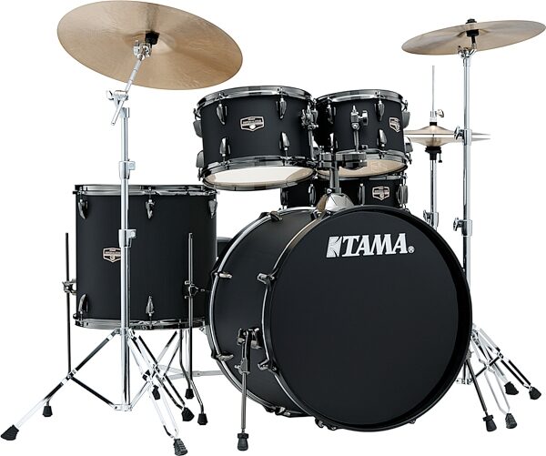 Tama IE52C Imperialstar Drum Kit, 5-Piece, Black Nickel Hardware (with Meinl Cymbals), Action Position Back