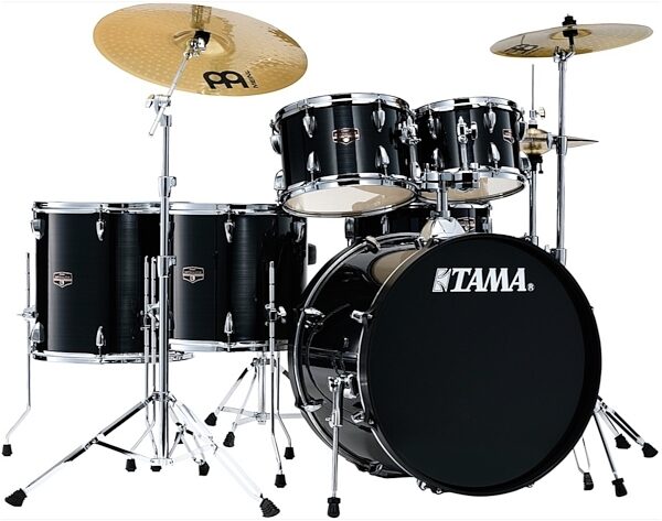 Tama IE62C Imperialstar Drum Kit, 6-Piece (with Meinl Cymbals), Hairline Black, Main