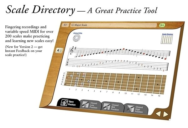 eMedia Guitar Collection 2014 Edition 4 Video Set, Scale Directory