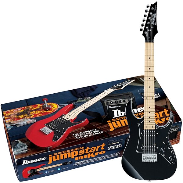 Ibanez IJM21M Mikro Electric Guitar Package, Black Night