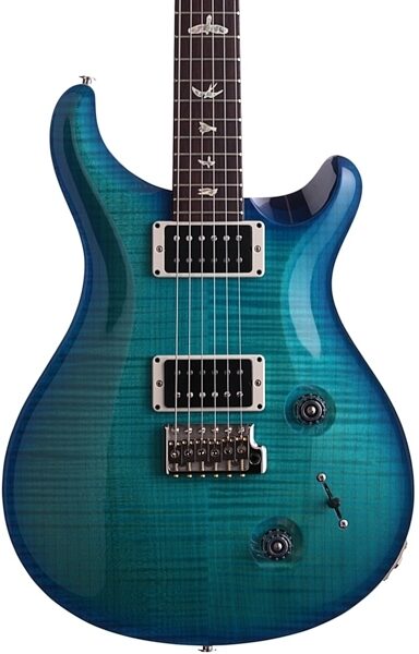 PRS Paul Reed Smith Custom 22 10 Top 2013 Electric Guitar (with Case), Makena Blue - Body Front