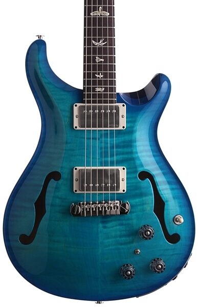 PRS Paul Reed Smith Hollowbody II 2013 Guitar (with Case), Makena Blue - Body Front