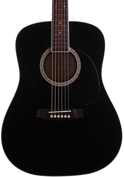 Arcadia DL41 Acoustic Guitar Package, Black - Front Body