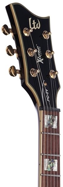 ESP LTD Xtone PC2V Electric Guitar (with Case), Brown Sunburst - Headstock
