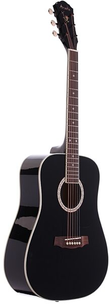 Arcadia DL38 3/4-Size Acoustic Guitar Package, Black - Angle