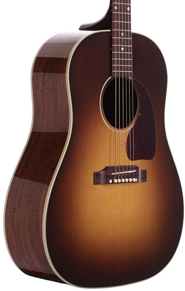 Gibson Limited Edition J45 Koa Acoustic-Electric Guitar (with Case), Body Angle