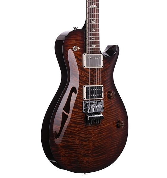 PRS Paul Reed Smith NS-14 Neal Schon 10 Top Electric Guitar (with Case), Black Gold Burst - Body Angle