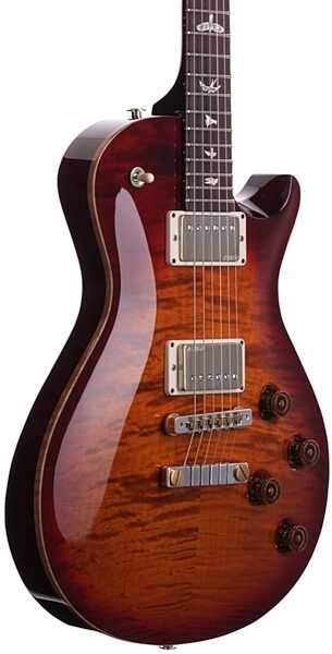 PRS Paul Reed Smith SC245 Electric Guitar (with Case), Dark Cherry Sunburst - Body Angle