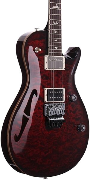 PRS Paul Reed Smith NS-14 Neal Schon 10 Top Electric Guitar (with Case), Fire Red Burst - Body Angle
