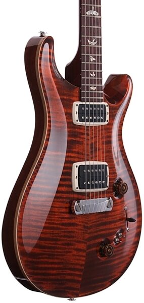 PRS Paul Reed Smith 408 Maple Top Stop Tail 2013 Electric Guitar (with Case), Orange Tiger - Body Angle