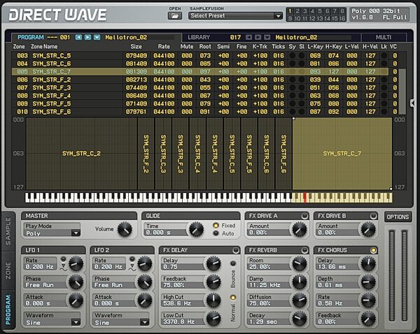 Image-Line DirectWave Synthesizer Plug-in for FL Studio Software, Action Position Back