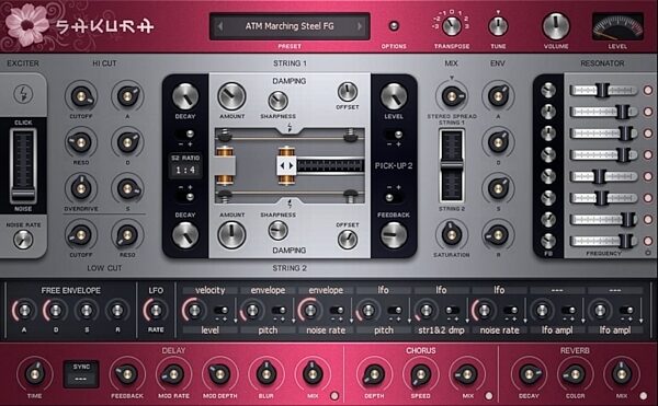 Image-Line Sakura Strings Synthesizer Plug-in for FL Studio Software, Digital Download, Screenshot Front