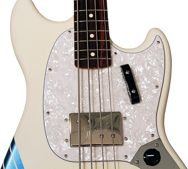 Fender Pawn Shop Mustang Electric Bass with Gig Bag, Closeup View 5